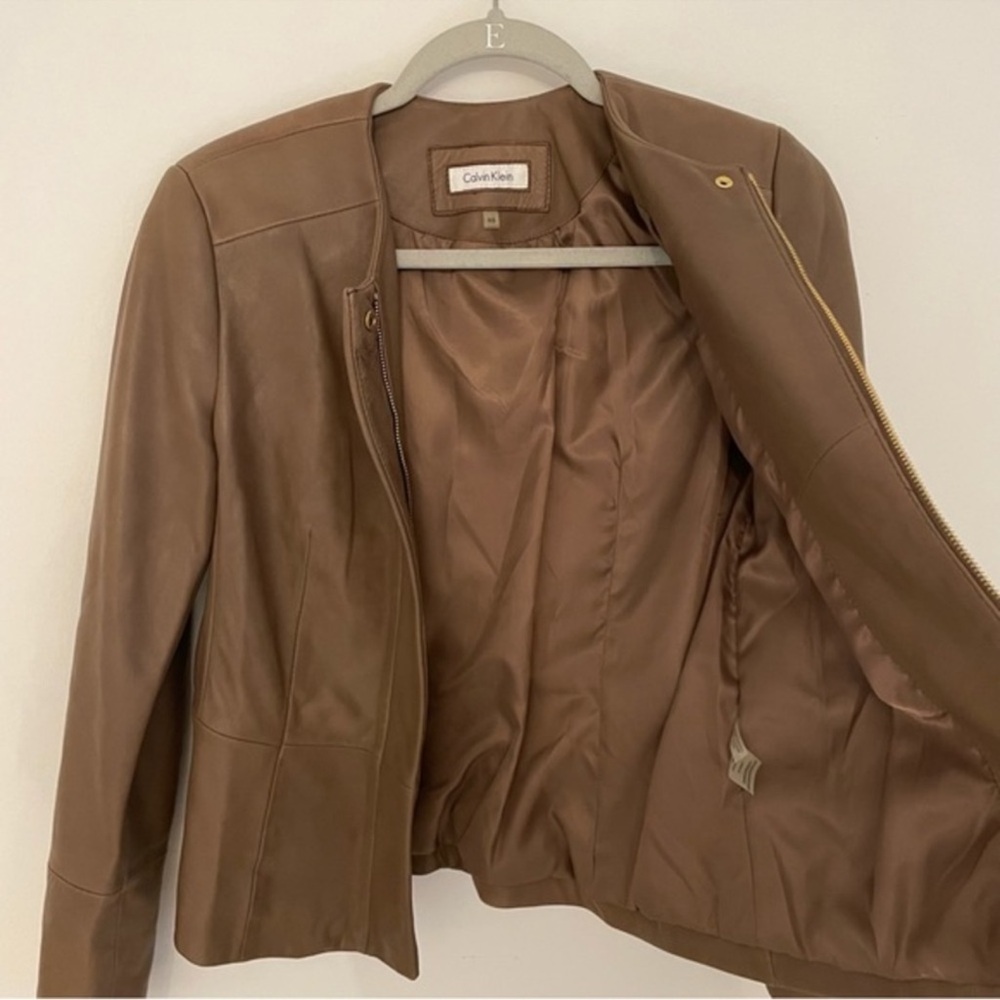 100% Leather Calvin Klein  Jacket
